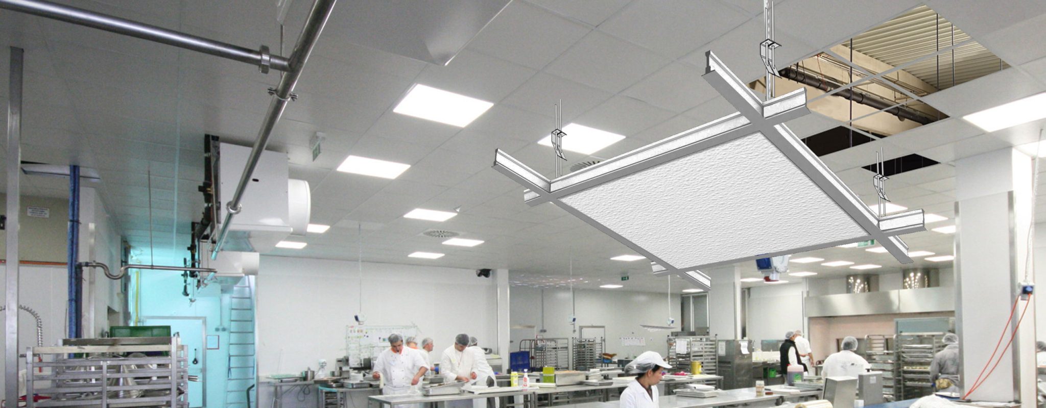 hygiënische en onderhoudsvrij plafond