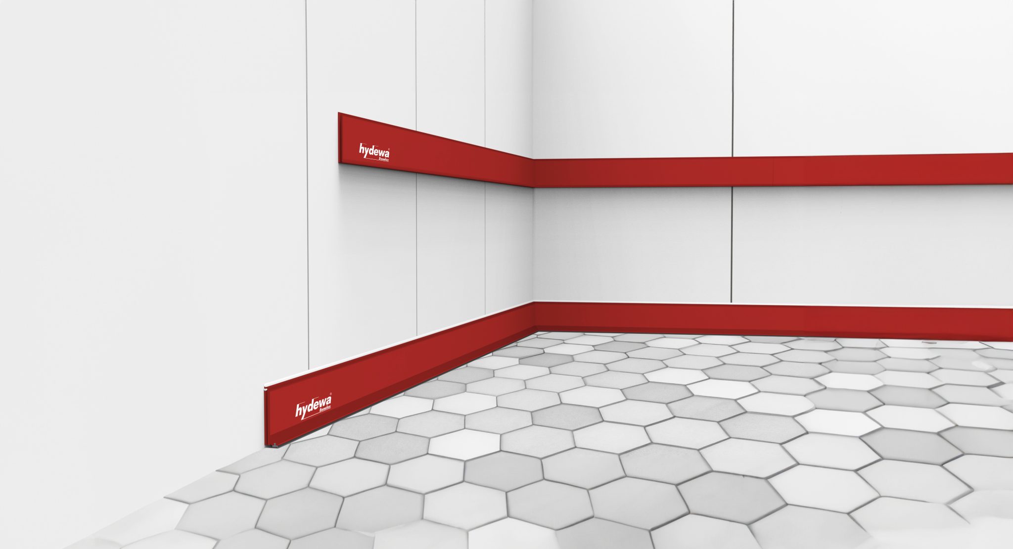 Hydewa plint en stootrand - rood bigger